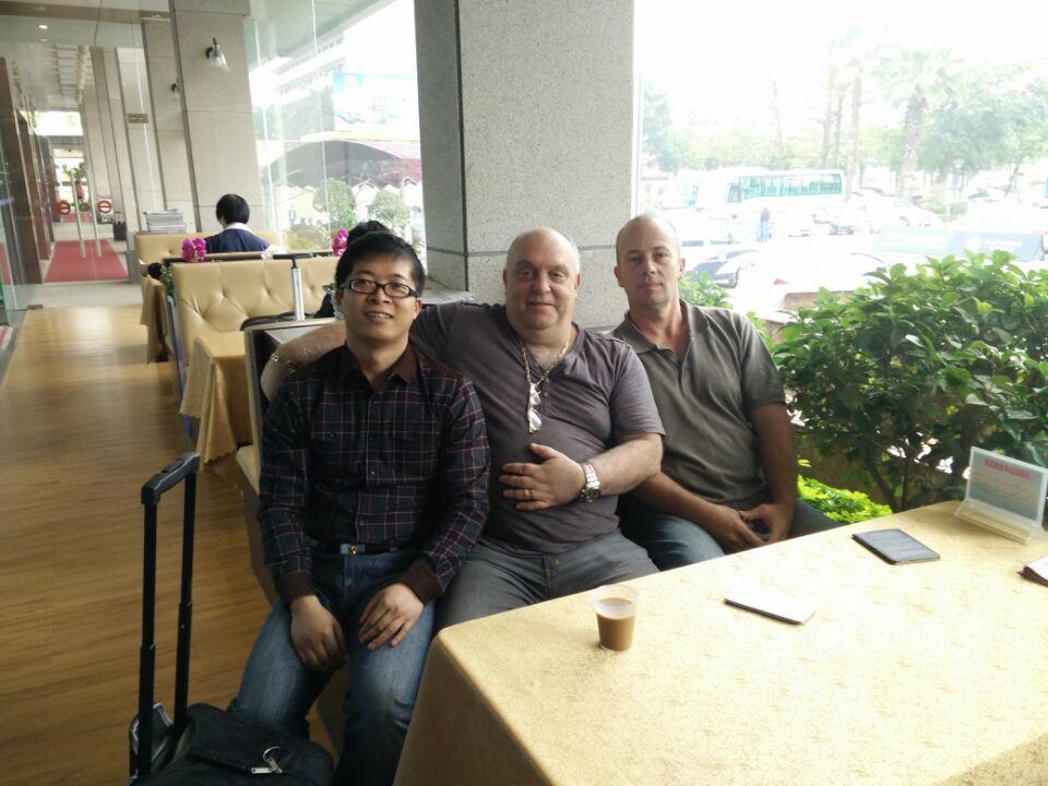 Customer handshake for mattress factory cooperation
