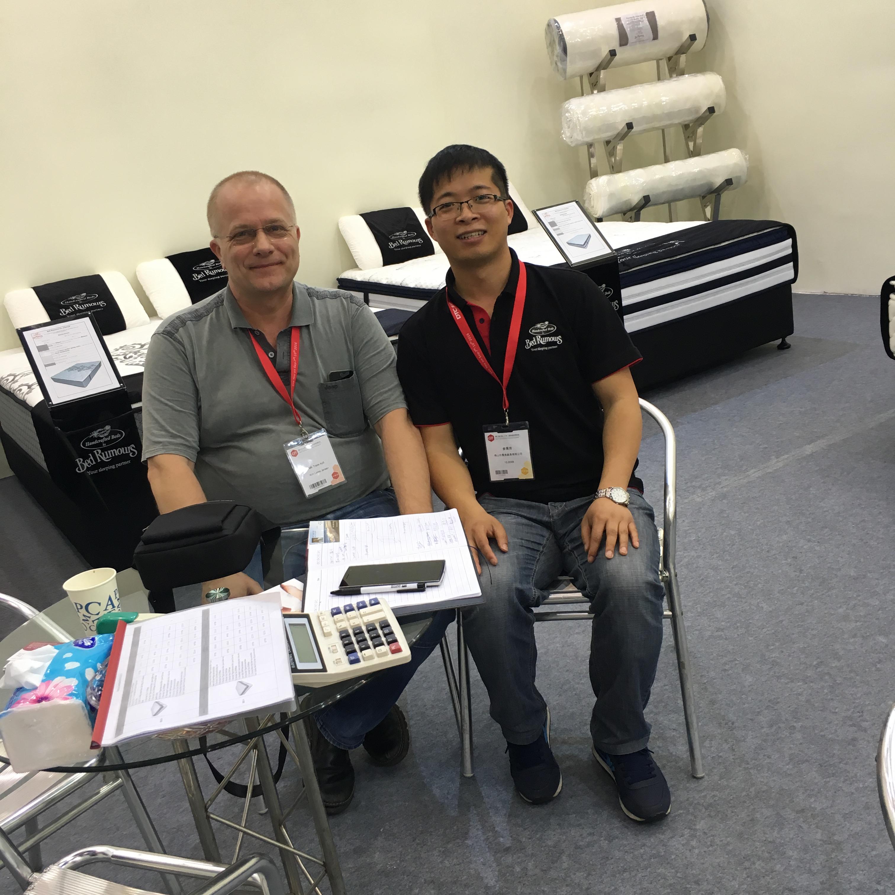 Customer visiting Bed Rumours mattress showroom