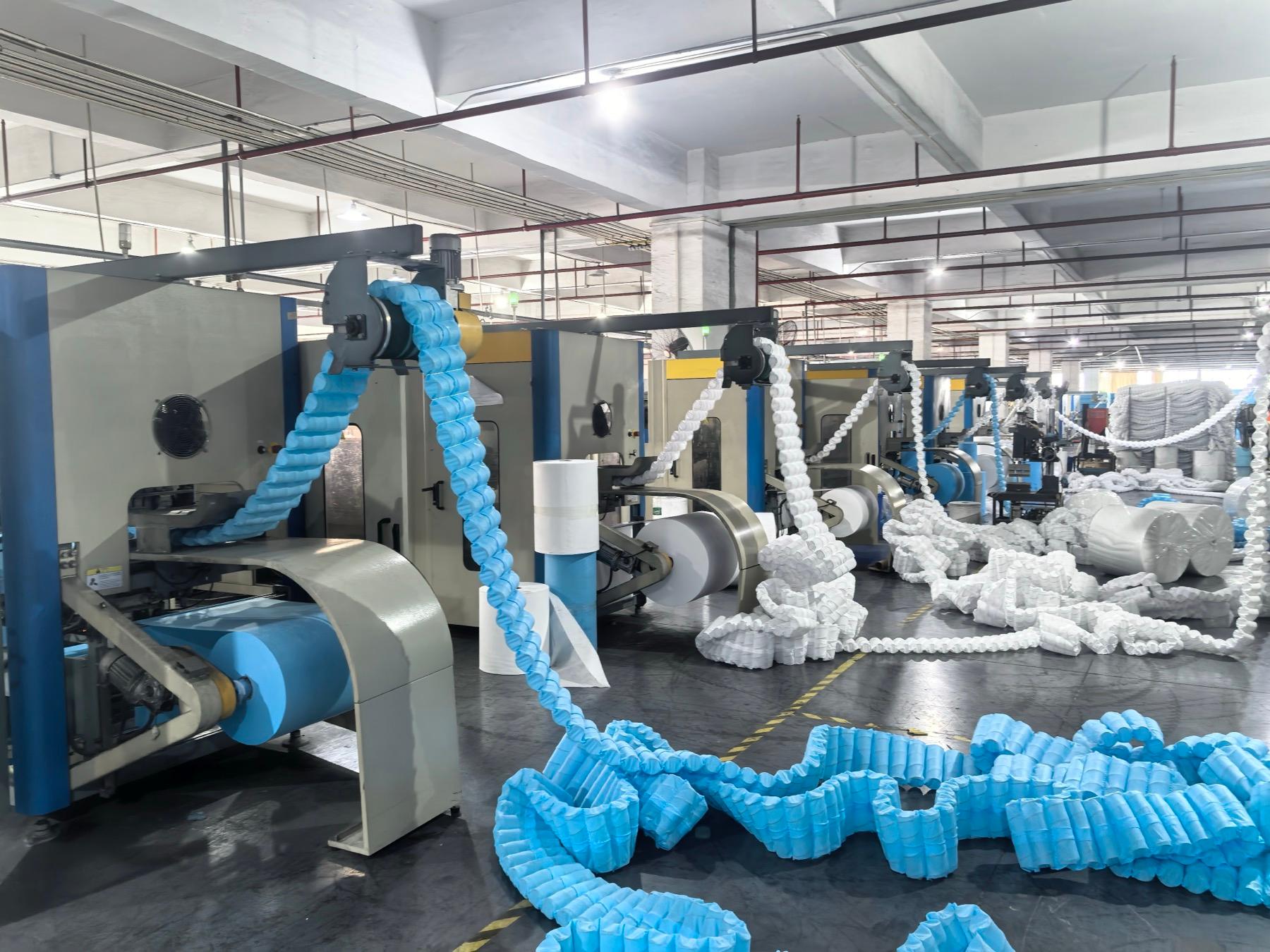 Steel wire feeding for mattress spring manufacturing